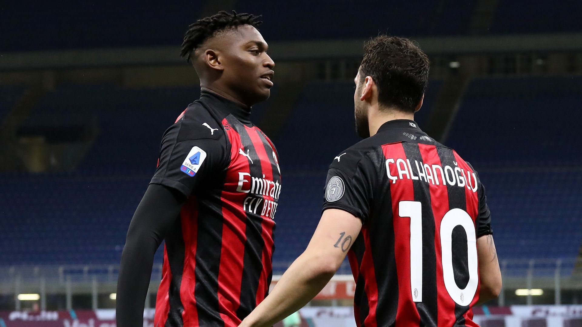 Rafael Leao Hakan Calhanoglu AC Milan 2020-21