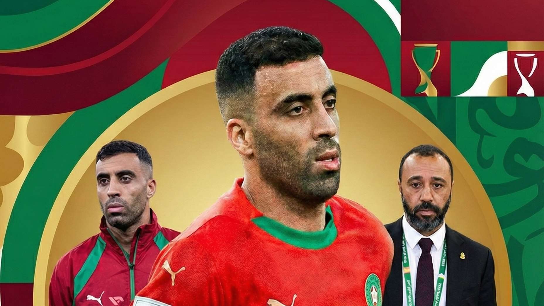 Abderrazak Hamdallah Tarik Sektioui Morocco GFX GOAL ONLY