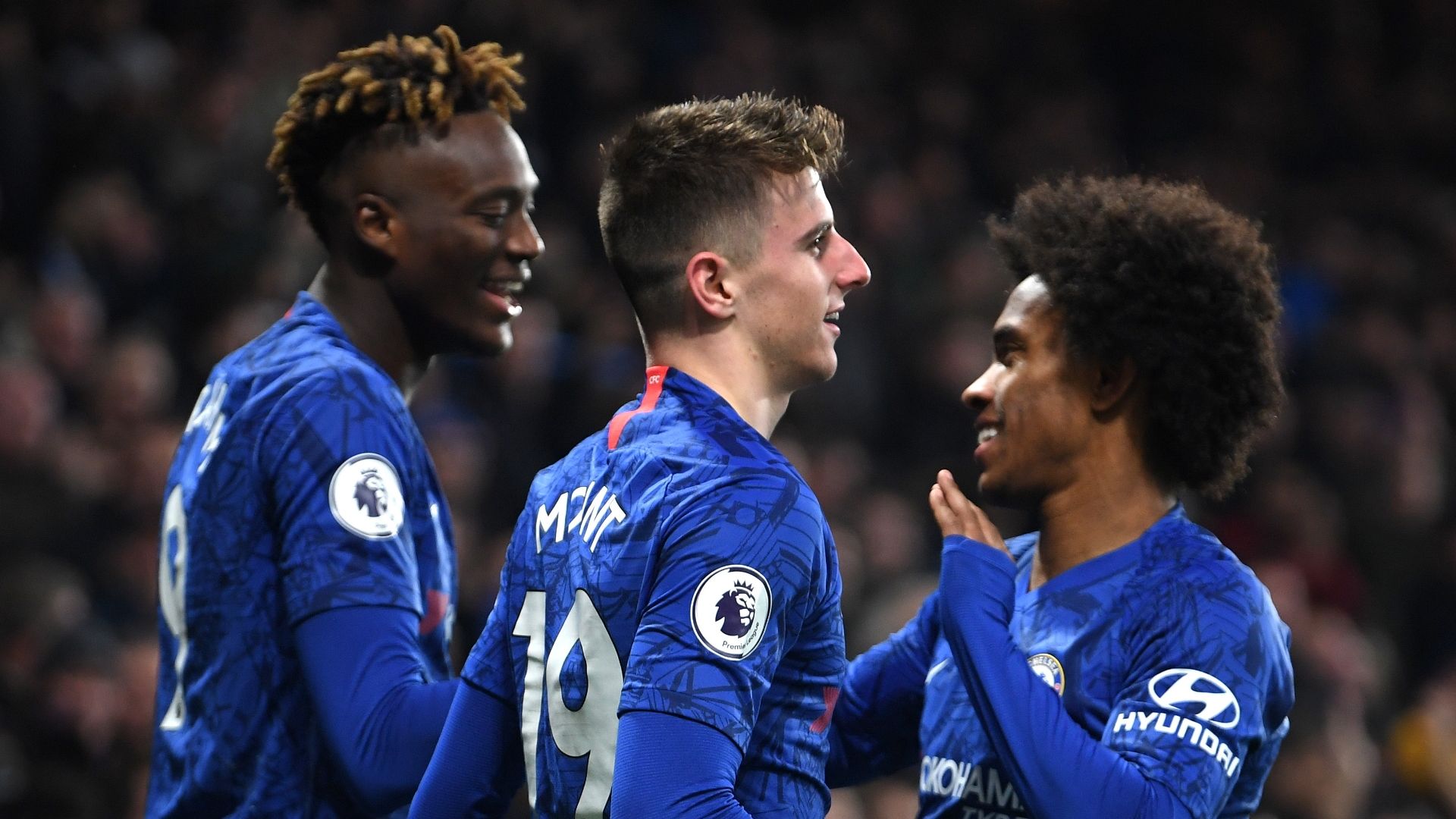 Tammy Abraham, Mason Mount, Willian