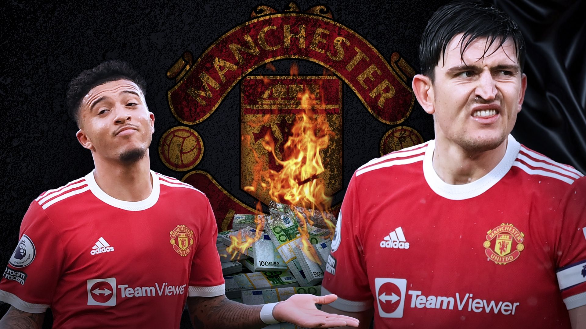 GFX Jadon Sancho Harry Maguire Manchester United money