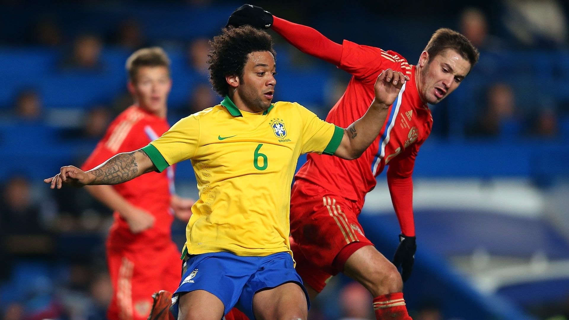 Russia Brazil 2013 Stamford Bridge Marcelo