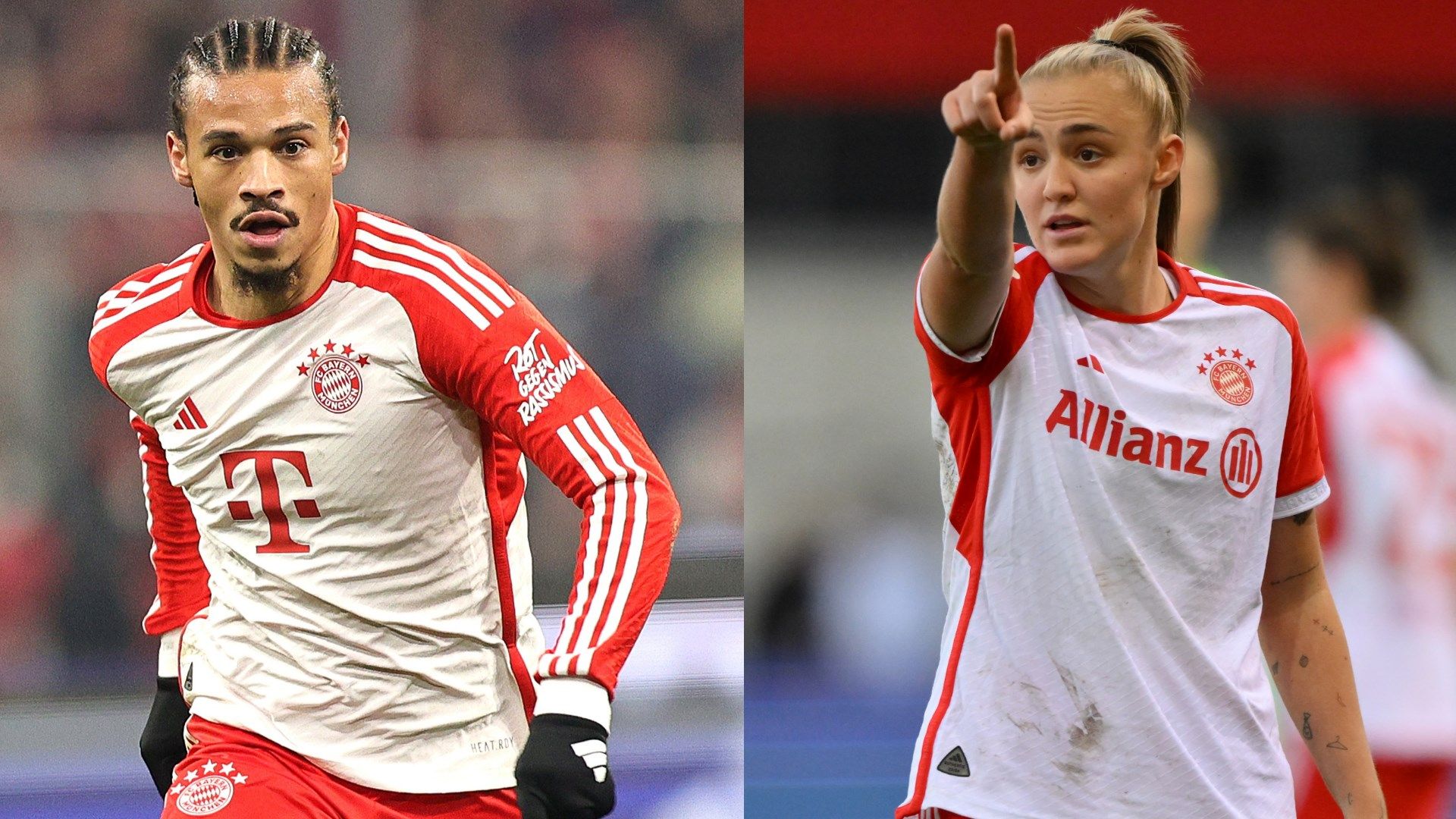 Leroy Sane Georgia Stanway Bayern Munich