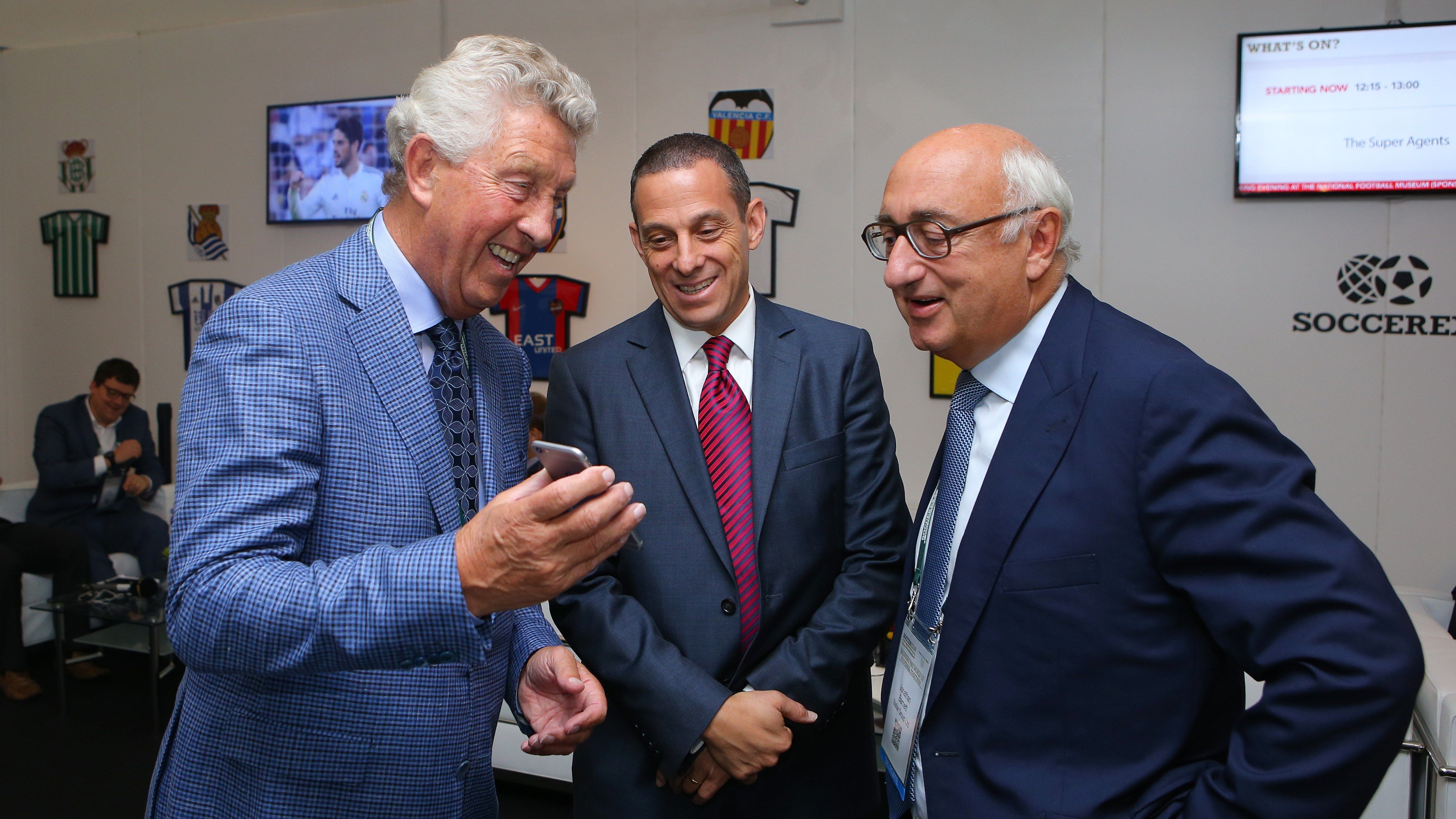 Football Agent Dennis Roach, Executive VP of Wasserman Media Group Richard Motzkin and Jonathan Barnett owner of the Stellar Group 