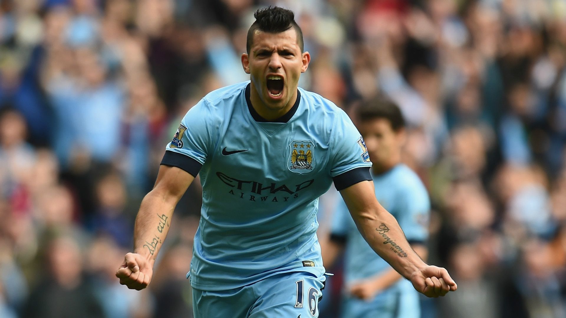 Sergio Aguero Manchester City Premier League 181014