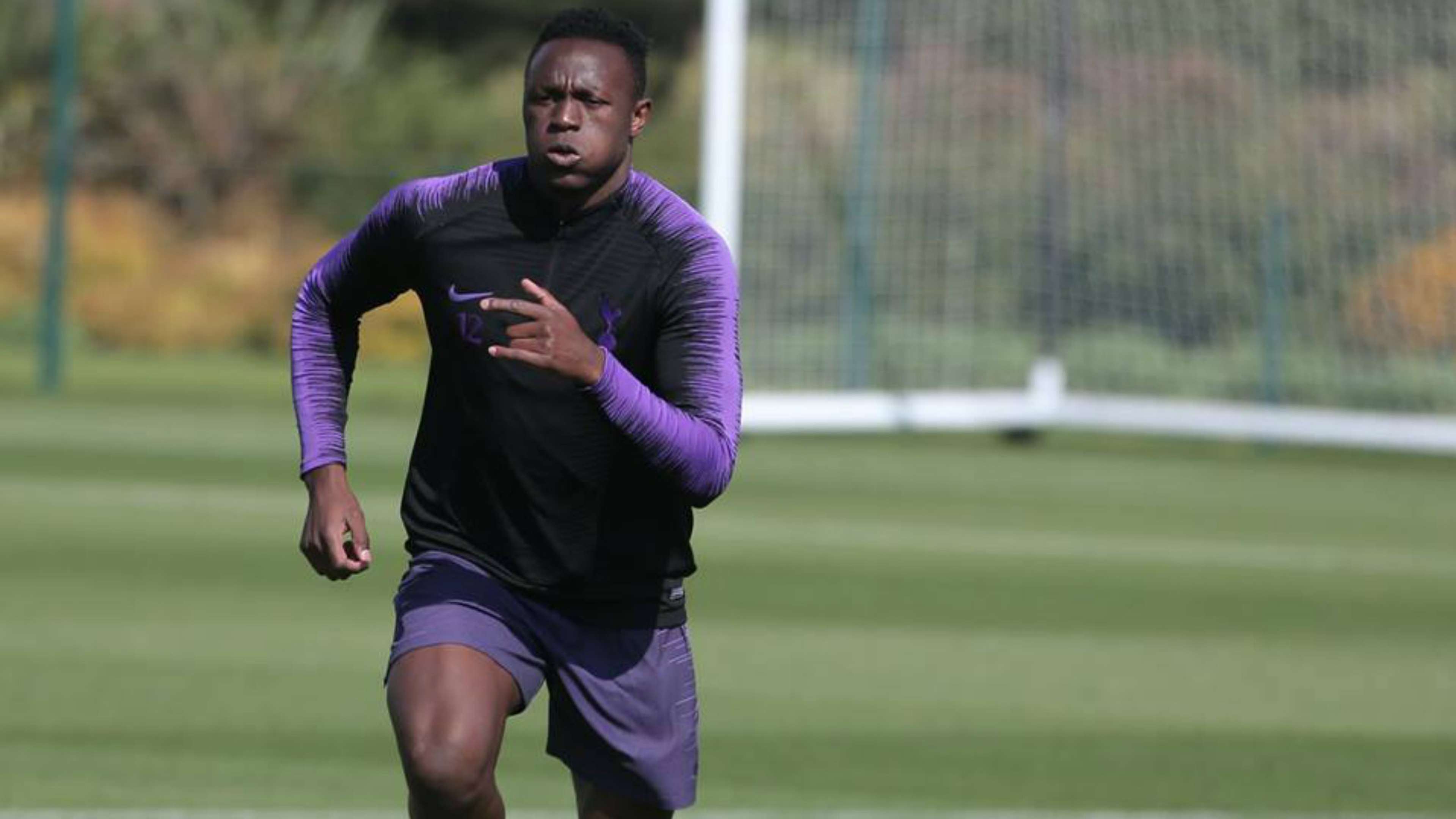 Victor Wanyama of Tottenham in training.