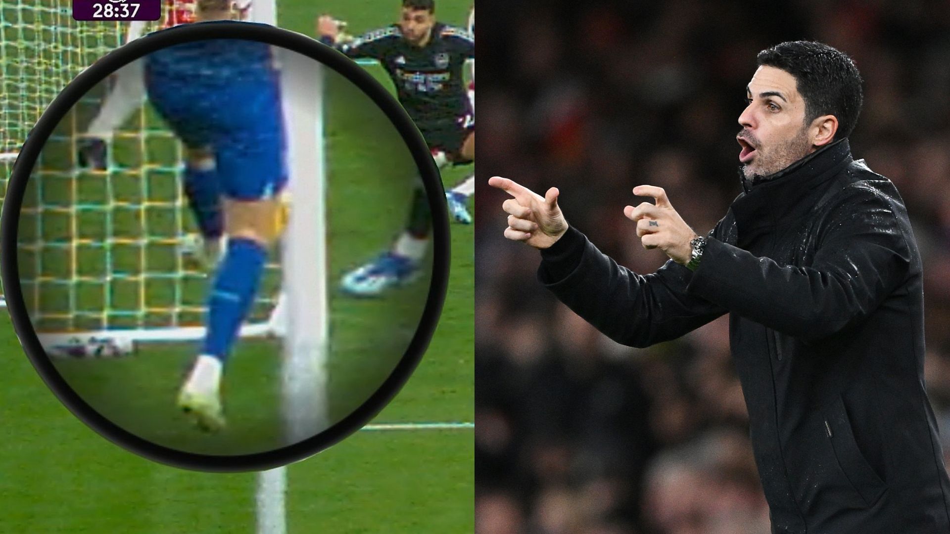 GFX Soucek goal Mikel Arteta 2023