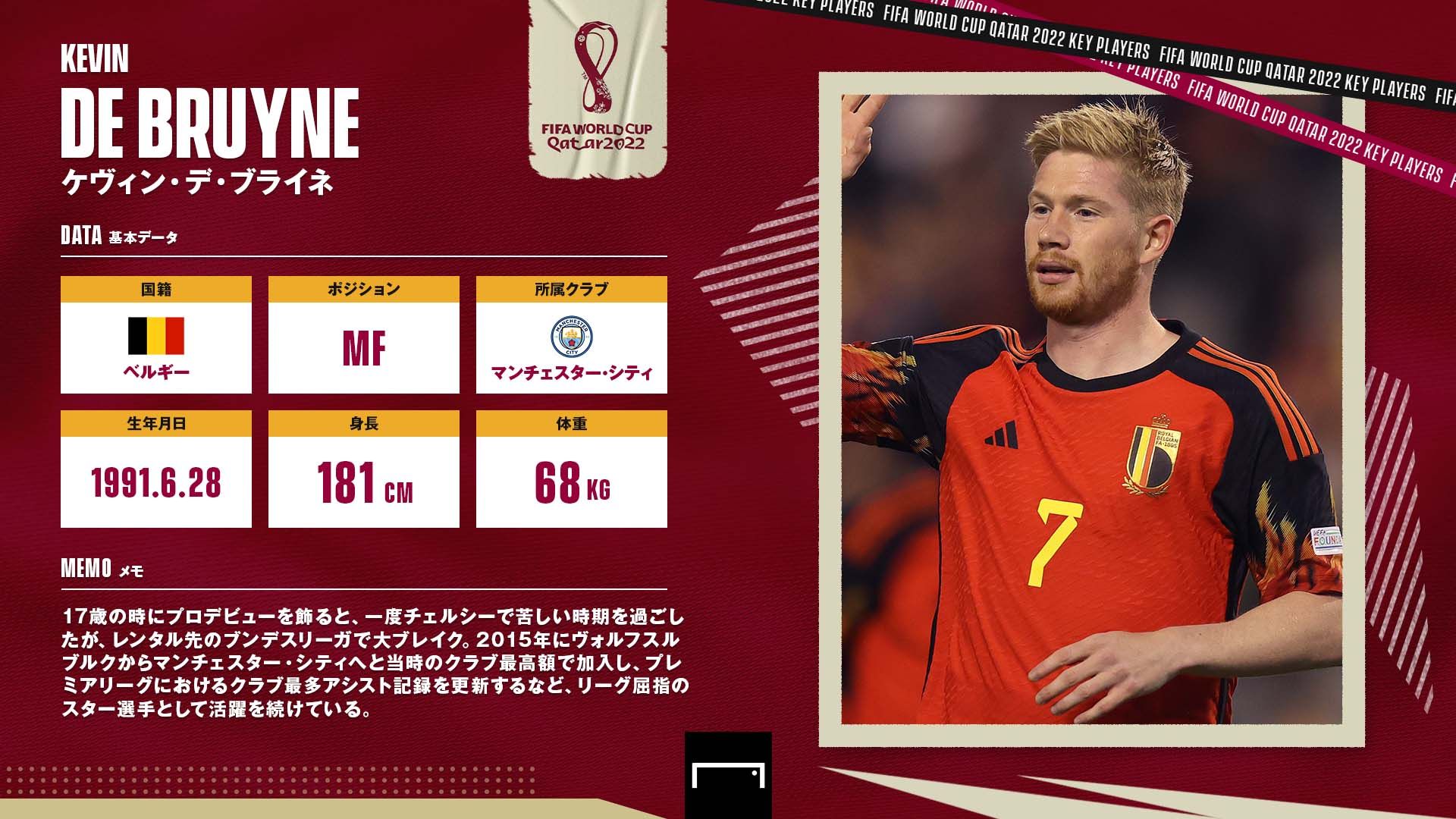 de bruyne World Cup Pick Up Player