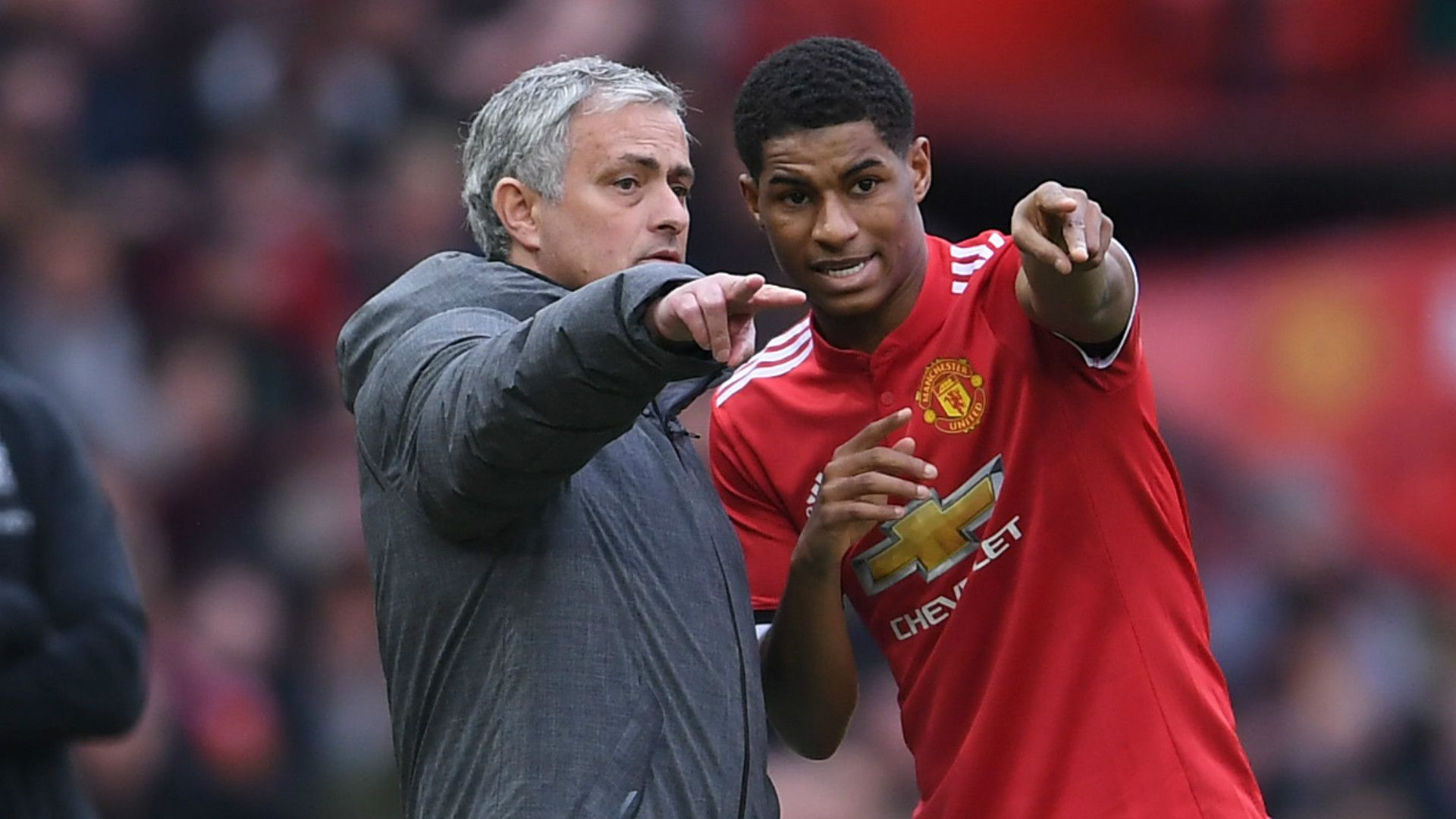 Jose Mourinho Marcus Rashford Manchester United 2017-18