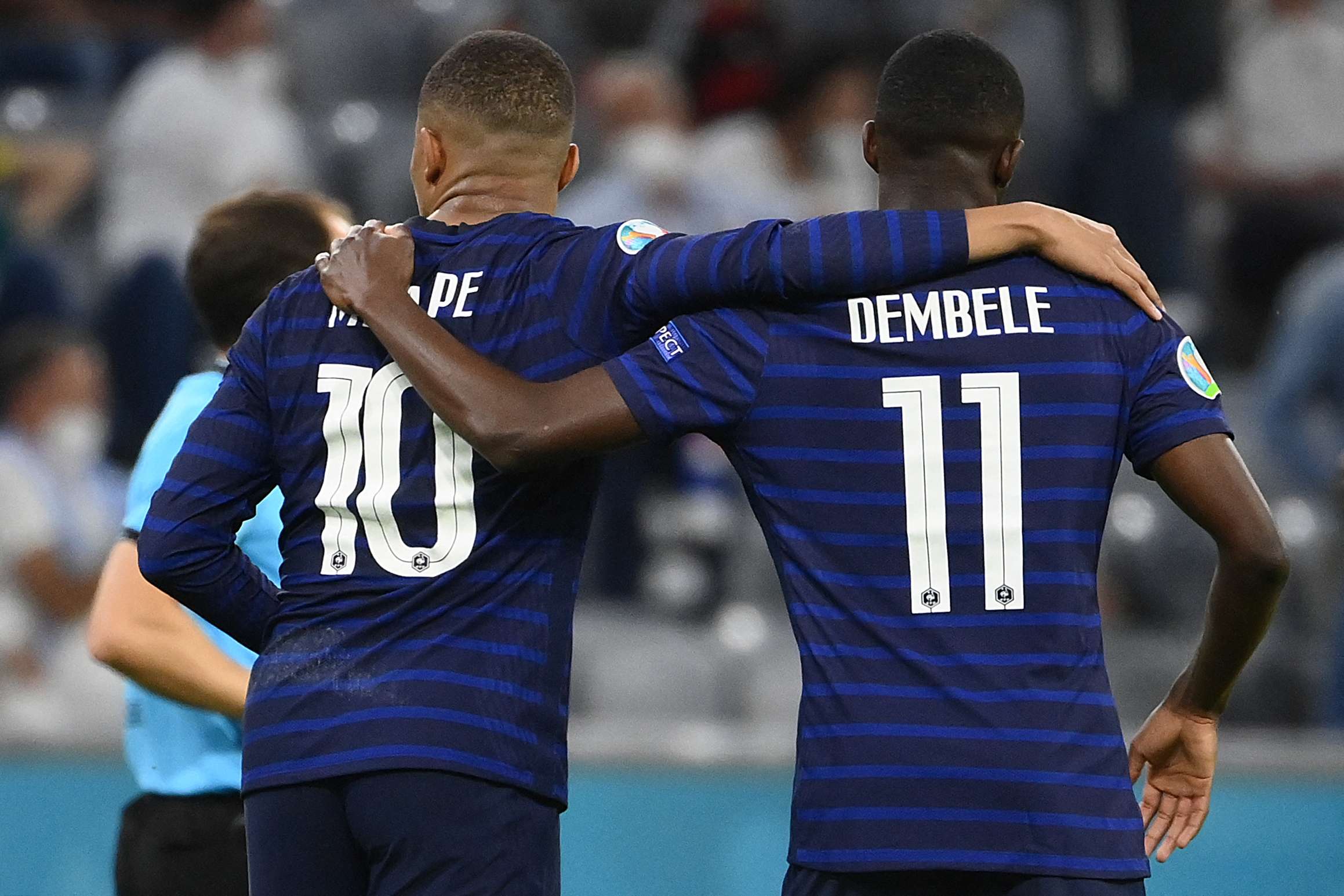 Mbappé et Dembélé chez les Bleus.