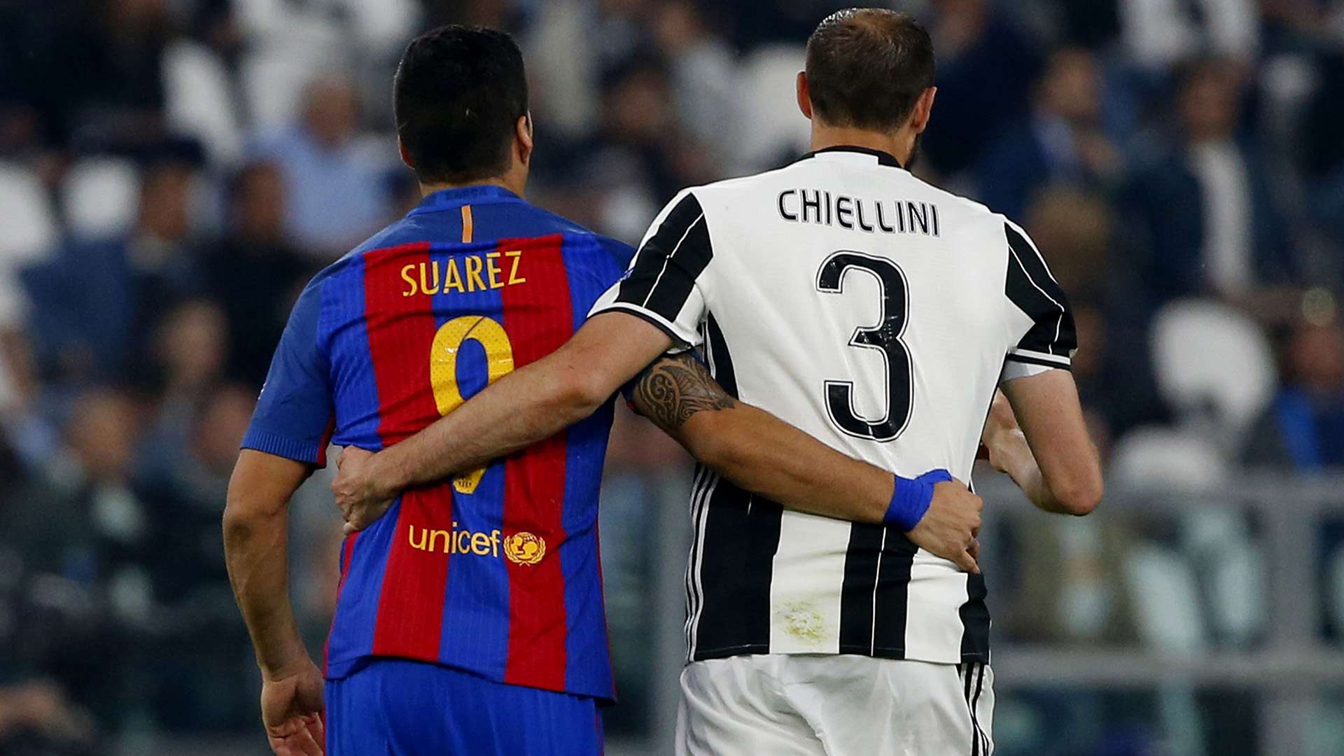 Suarez Chiellini Juventus Barcellona Champions League