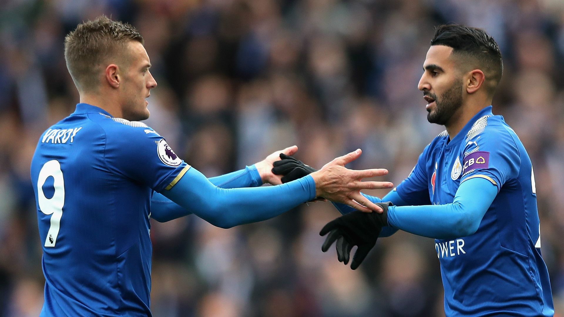 Jamie Vardy Riyad Mahrez Leicester City
