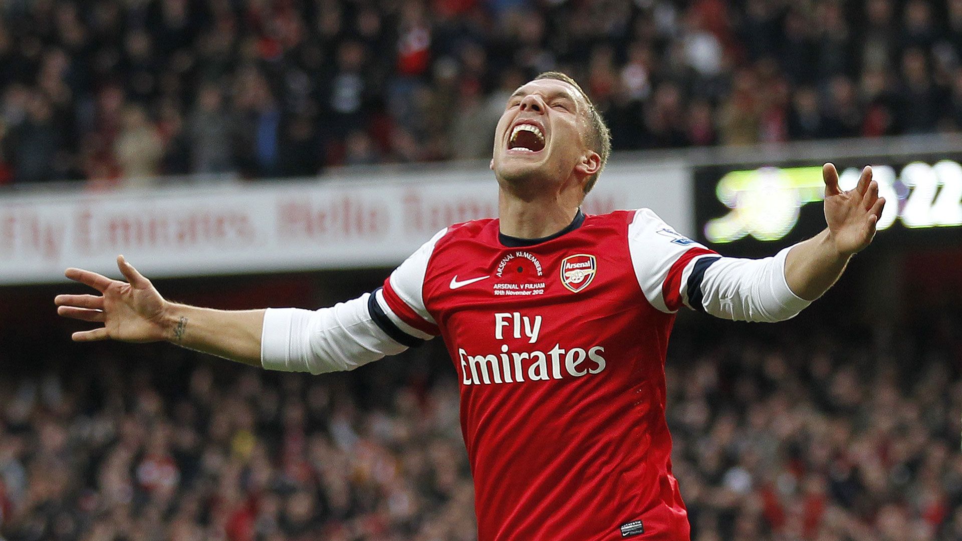 Lukas Podolski Arsenal Premier League 10112012