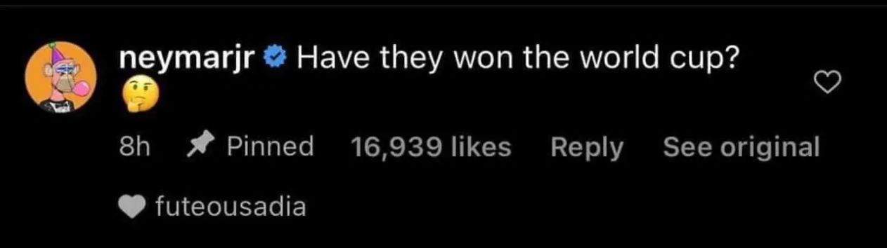 Neymar IG screenshot