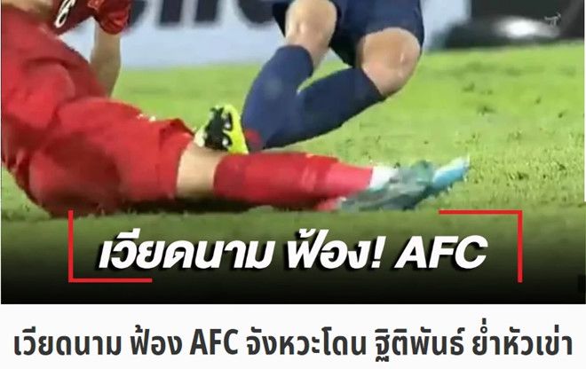 Thitipan Puangchan vs Que Ngoc Hai | Foul in Thailand vs Vietnam | World Cup 2022 qualifications (AFC)
