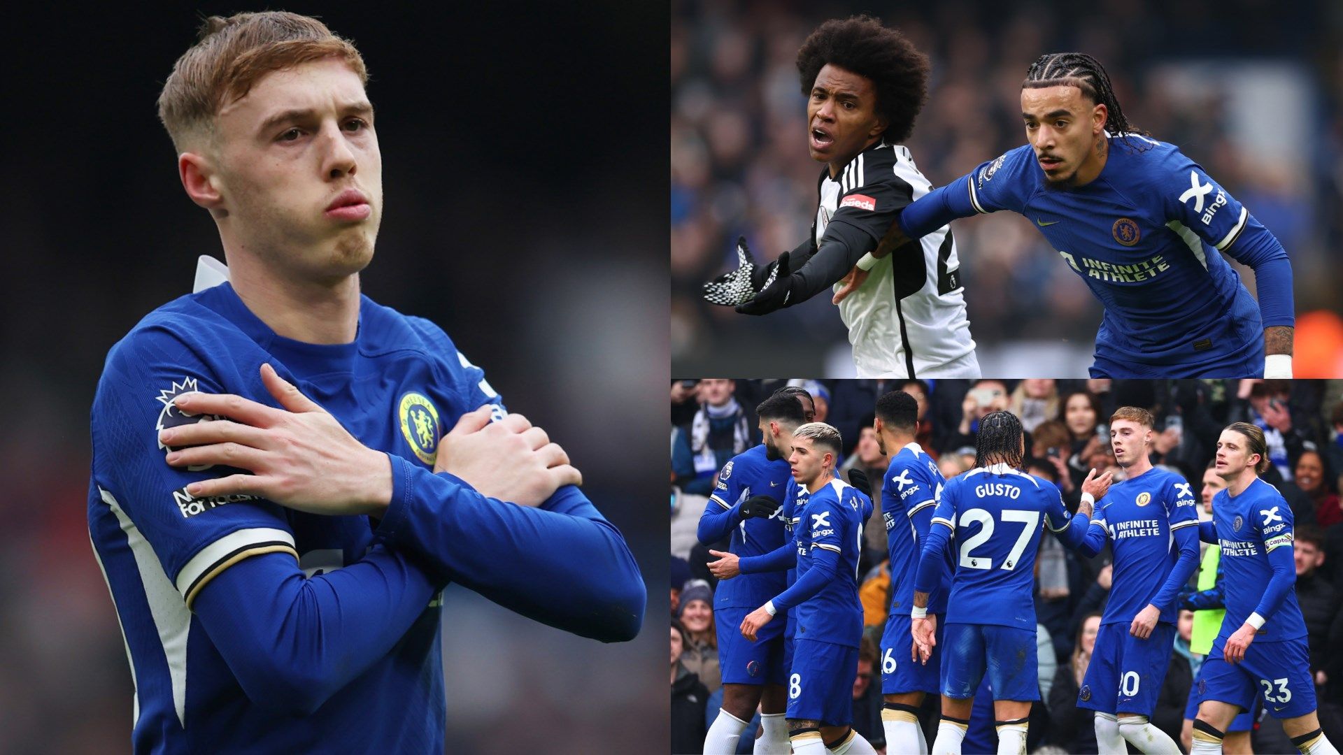 Cole Palmer Willian Malo Gusto Chelsea Fulham 2023-24