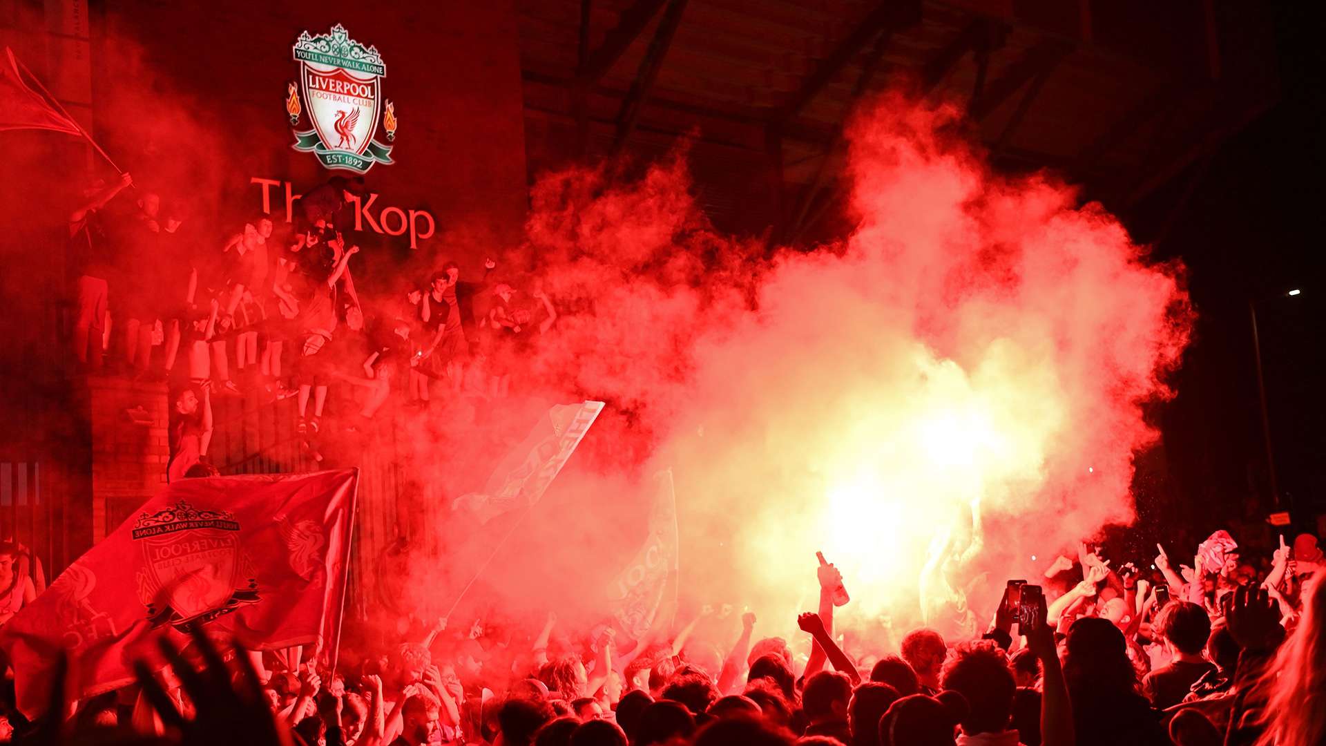 Liverpool FC Premier League title celebrations Anfield 2019-20