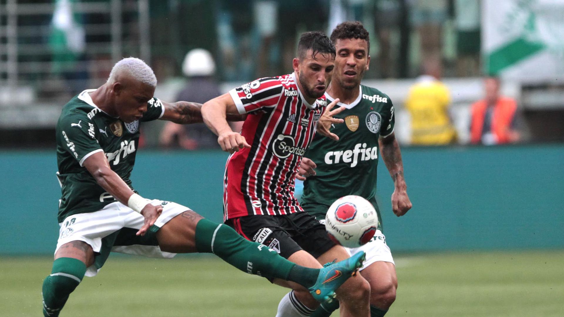Calleri, Marcos Rocha, Danilo, Palmeiras x São Paulo, final Paulista 04042022