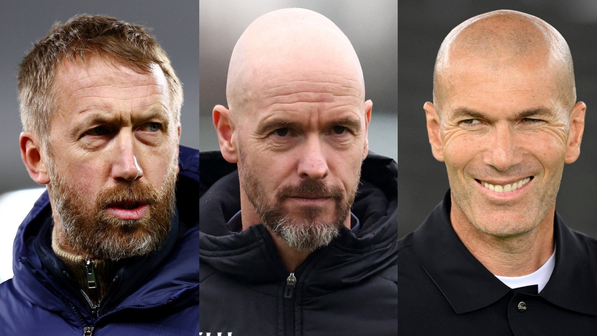 Graham Potter Erik ten Hag Zinedine Zidane
