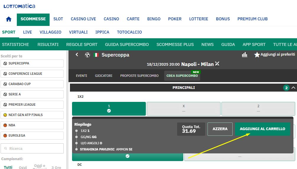 supercombo lottomatica