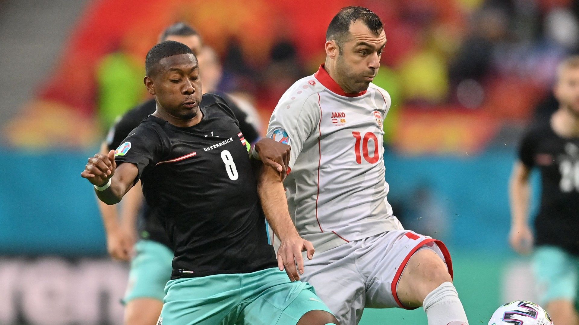 David Alaba Goran Pandev Austria vs North Macedonia Euro 2020