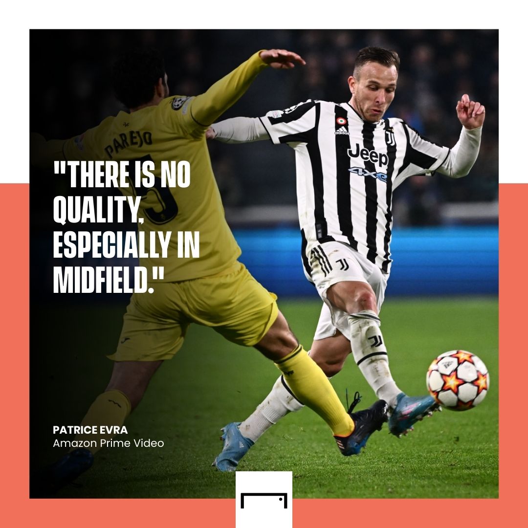Patrice Evra Arthur Juventus Villarreal Champions League 2021-22 GFX