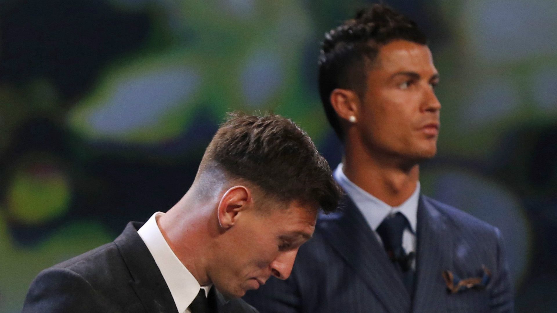Lionel Messi Cristiano Ronaldo UEFA Champions League Group stage draw ceremony 27082015