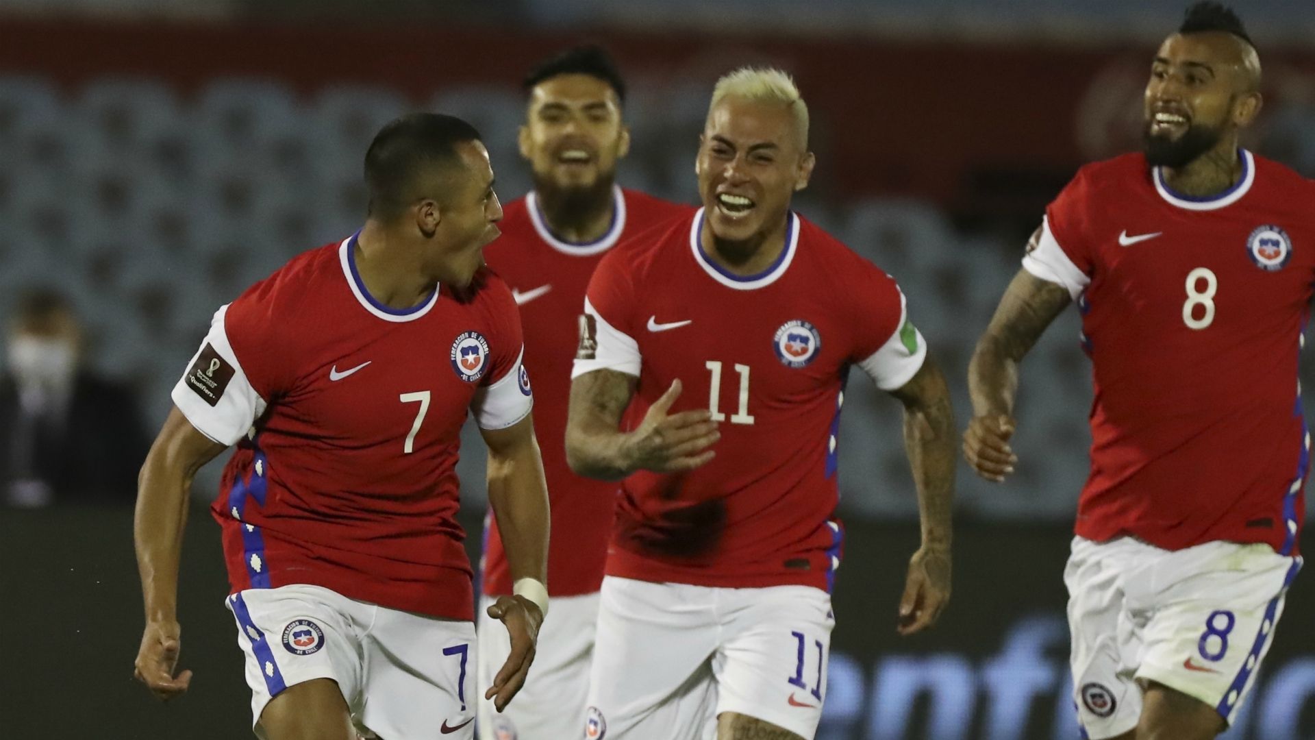 Alexis Sánchez, Eduardo Vargas, Arturo Vidal Uruguay Chile