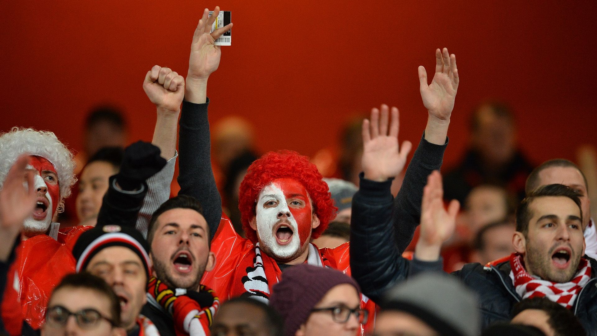 Fans Arsenal Monaco Champions League 25022015