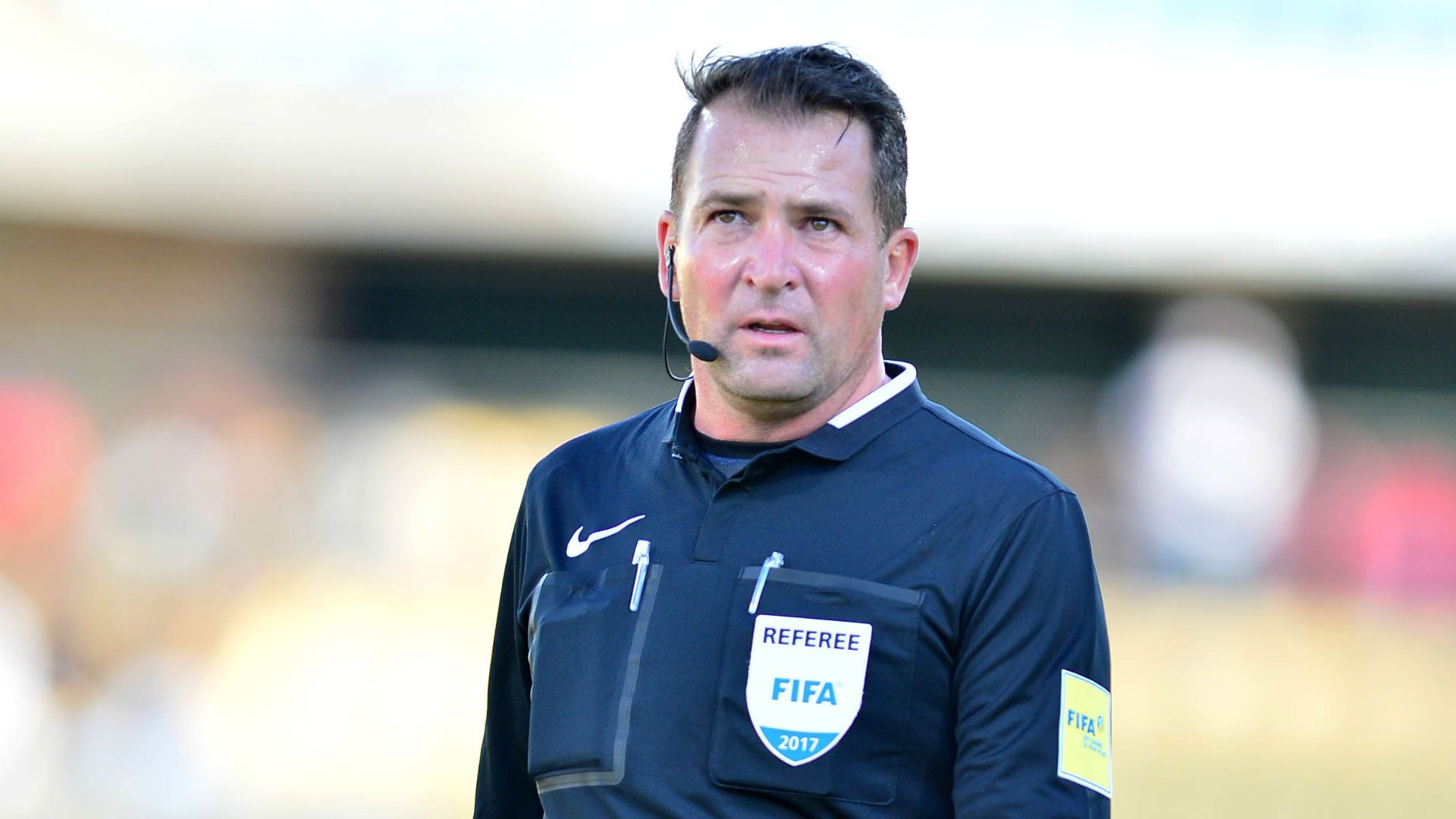 South African referee Daniel Bennett