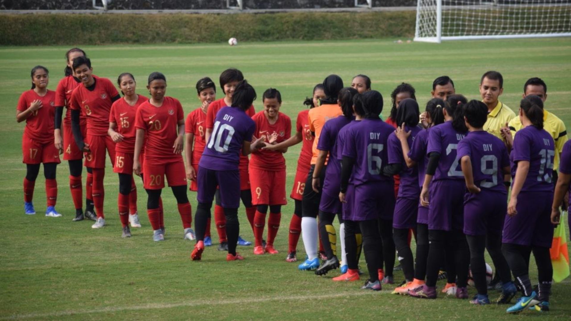 Uji Coba Timnas Wanita Indonesia vs Tim Putri Yogyakarta