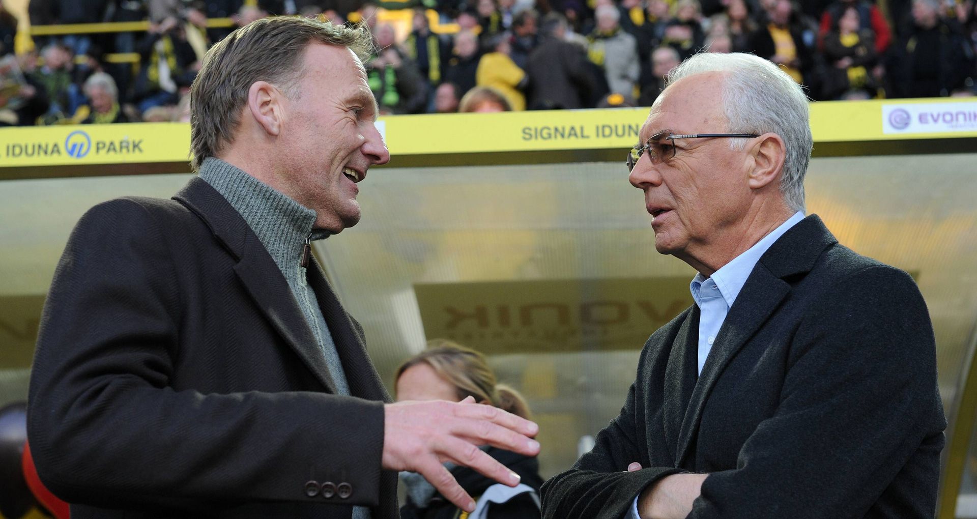 GERMANY ONLY Watzke Beckenbauer 2011