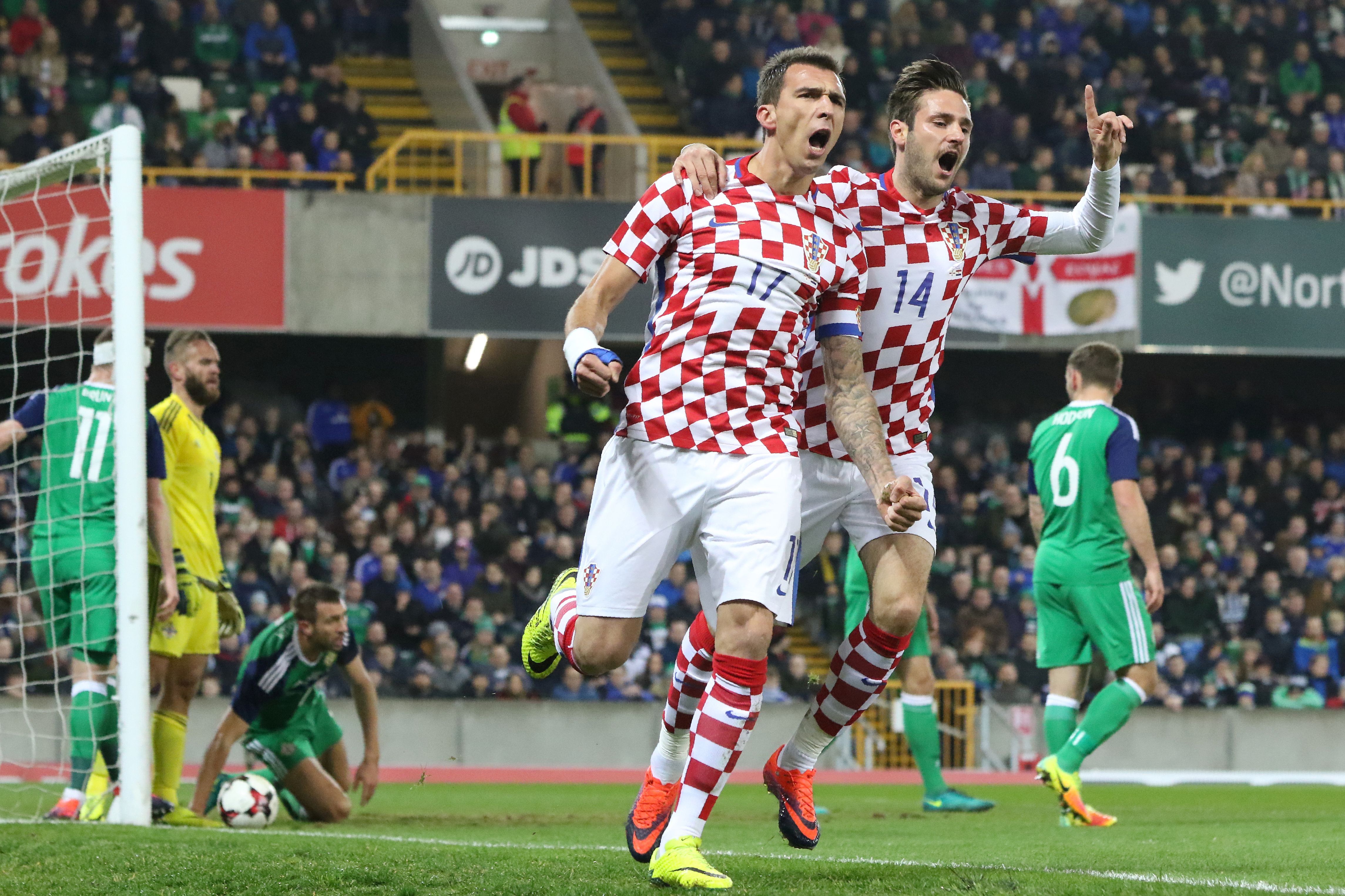 mario mandzukic duje cop - northern ireland croatia - friendly - 15112016