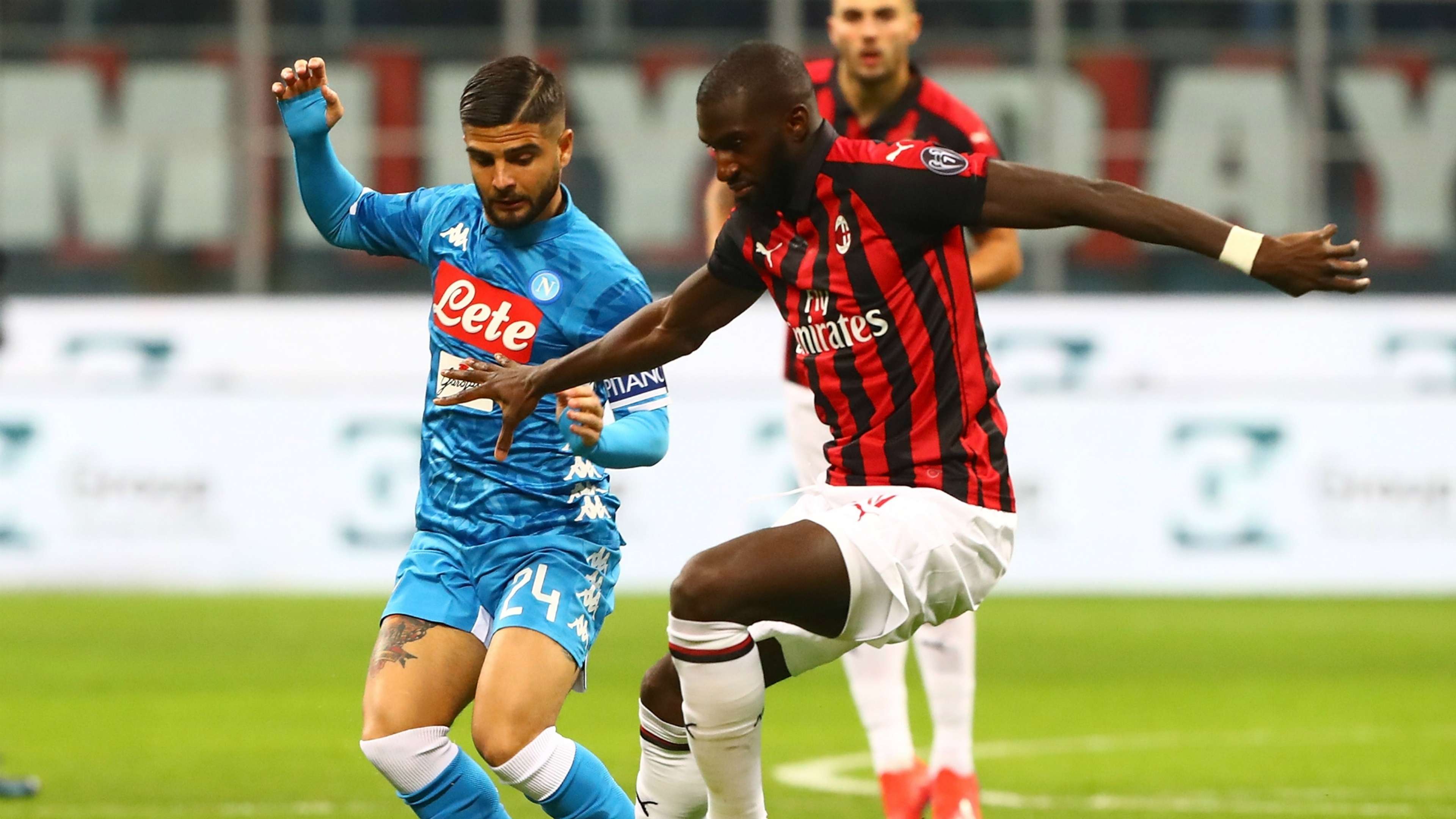 Timeoue Bakayoko Lorenzo Insigne Milan Napoli Serie A