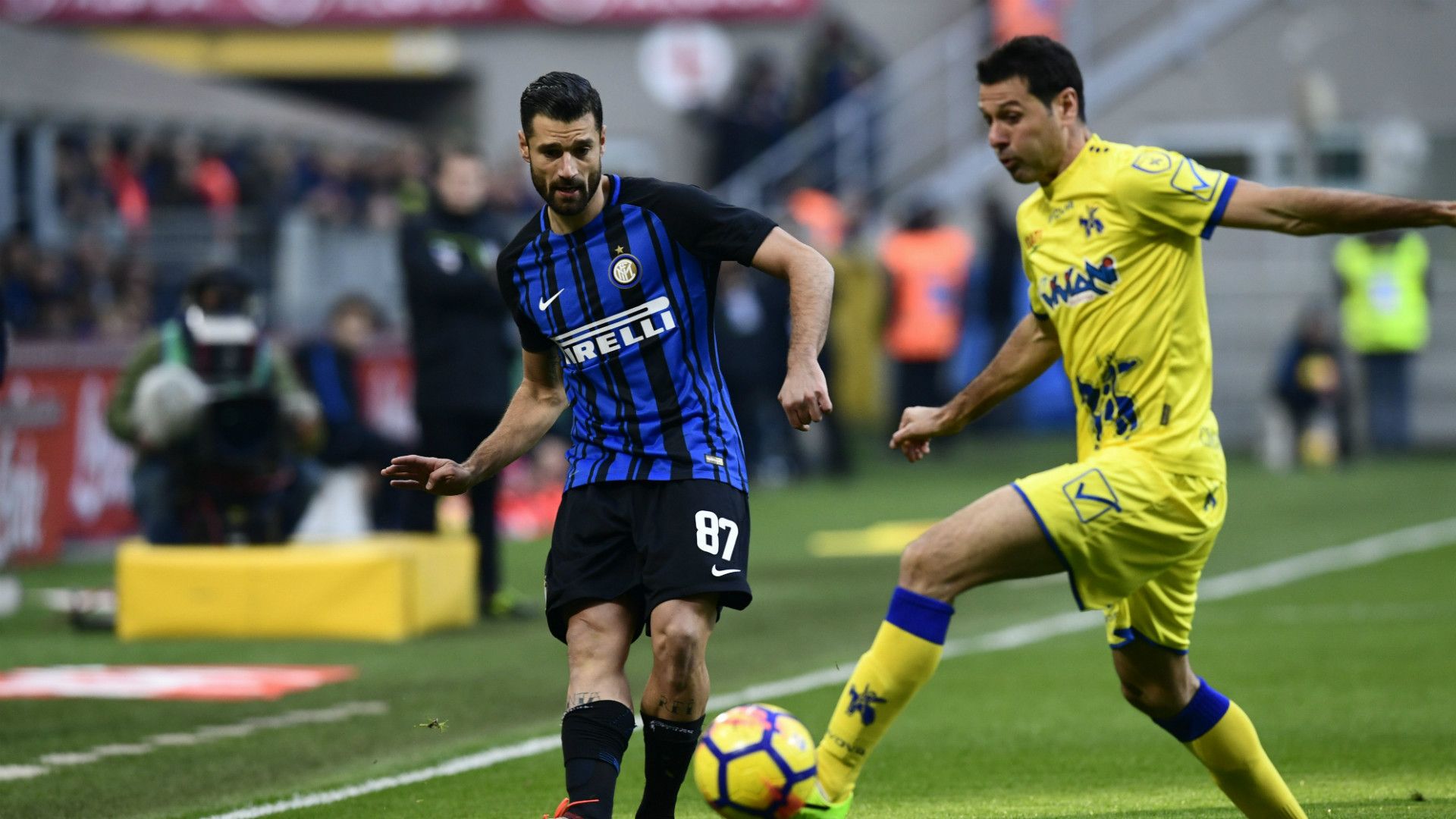Antonio Candreva Massimo Gobbi Inter Chievo Serie A