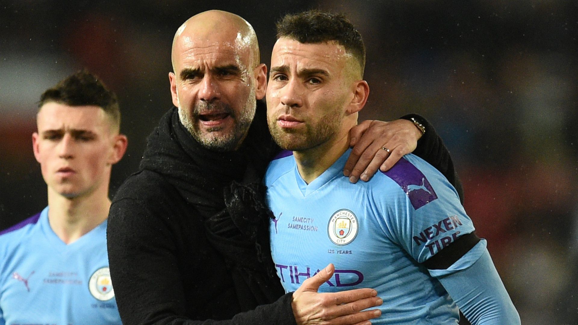 Pep Guardiola Nicolas Otamendi Manchester City 2019-20