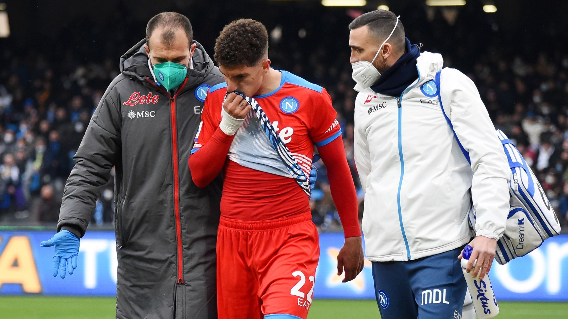 Di Lorenzo injured Napoli Udinese