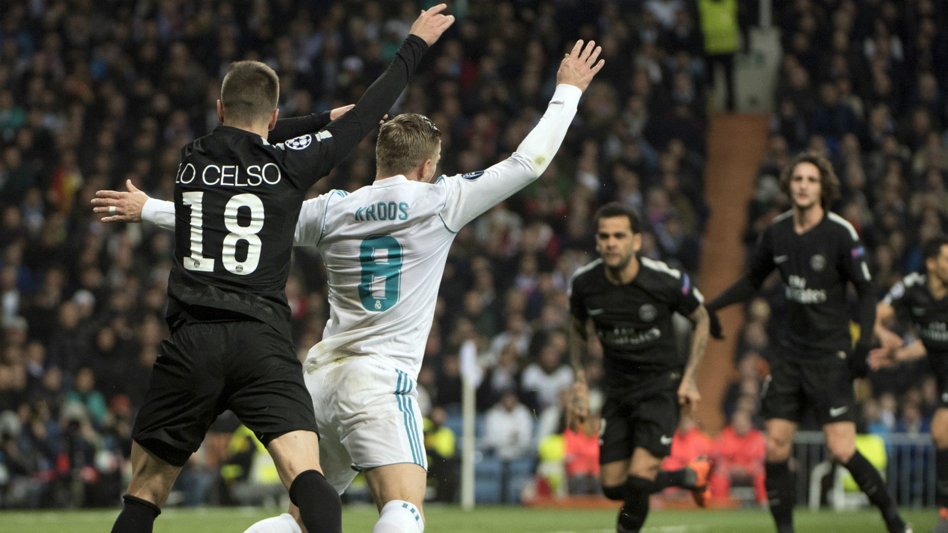 Giovani Lo Celso Toni Kroos Real Madrid PSG Champions League 14022018