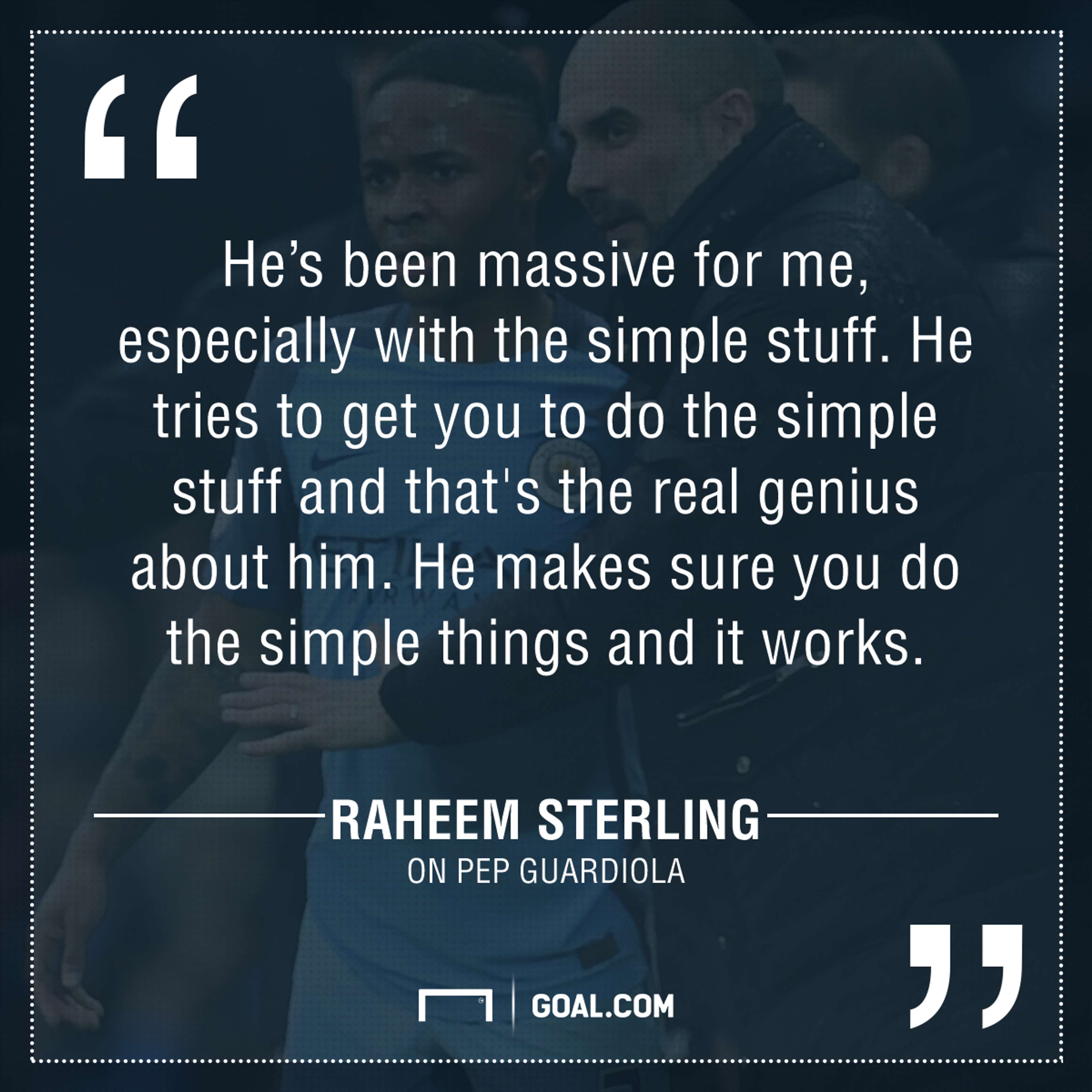 Sterling quote Guardiola