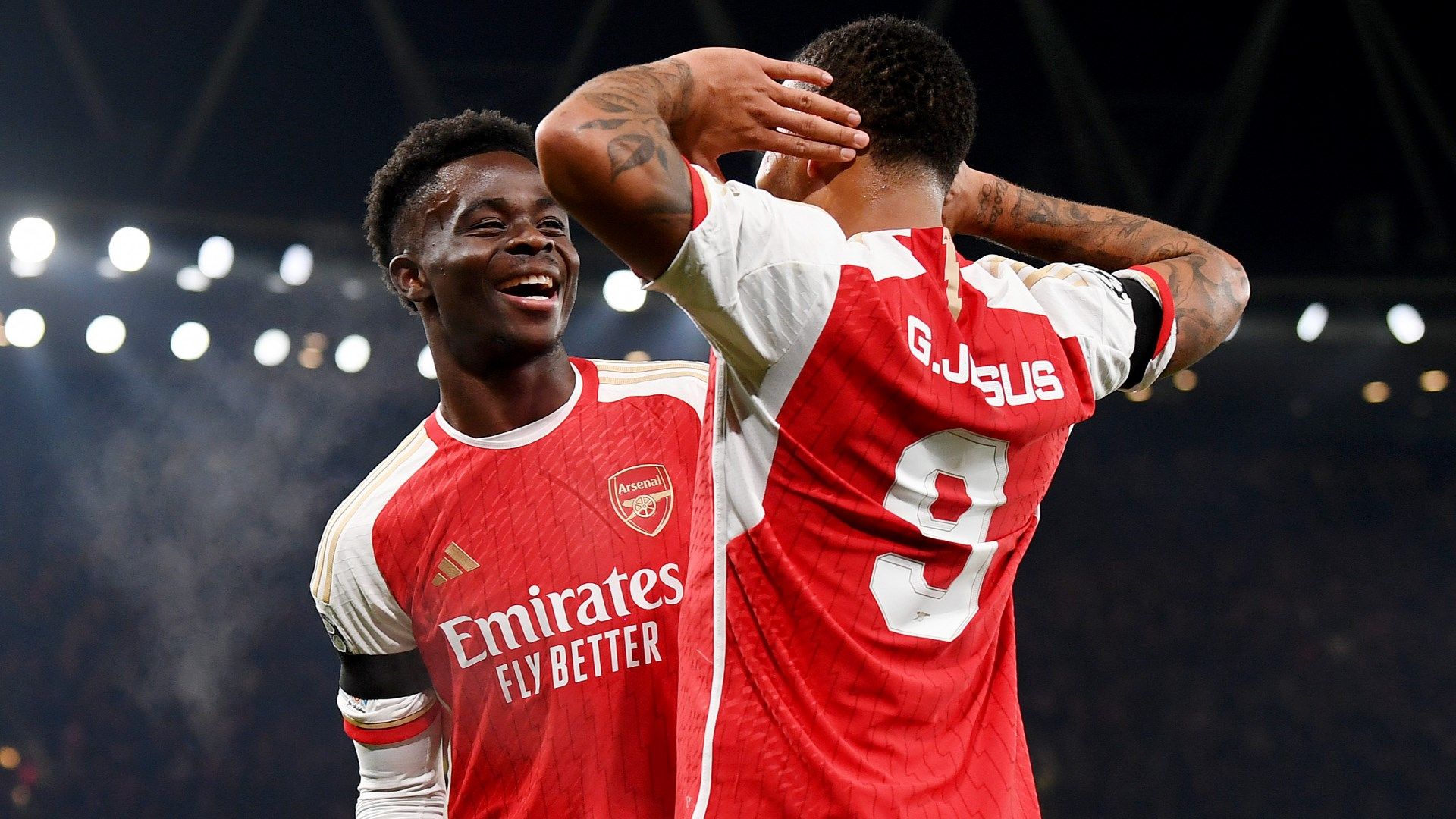 Bukayo Saka Gabriel Jesus Arsenal 2023