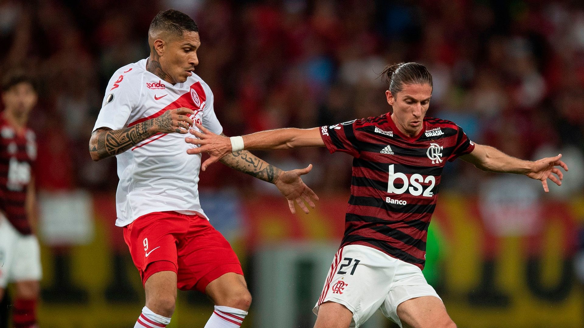 Paolo Guerrero Filipe Luis Flamengo Internacional Libertadores 21082019