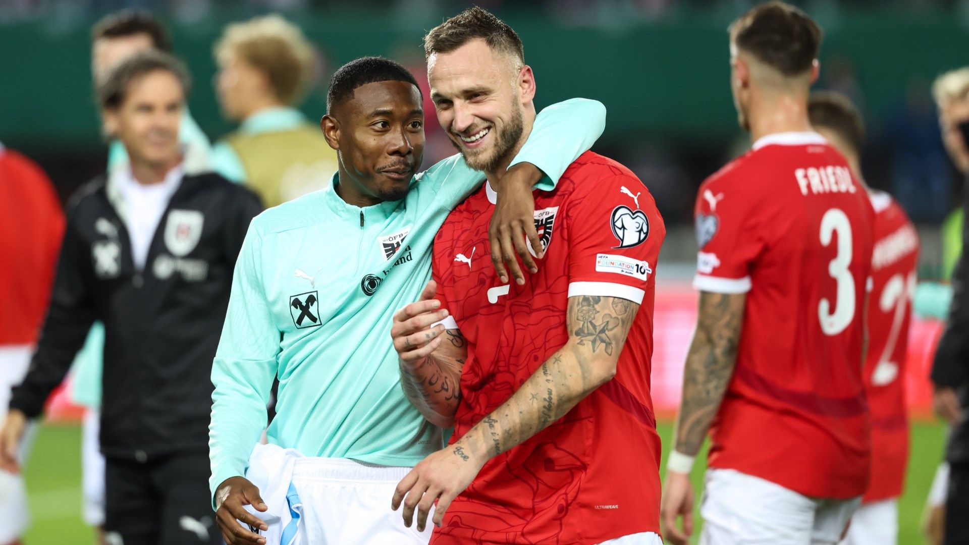 David Alaba Marko Arnautovic Austria San Marino 2025