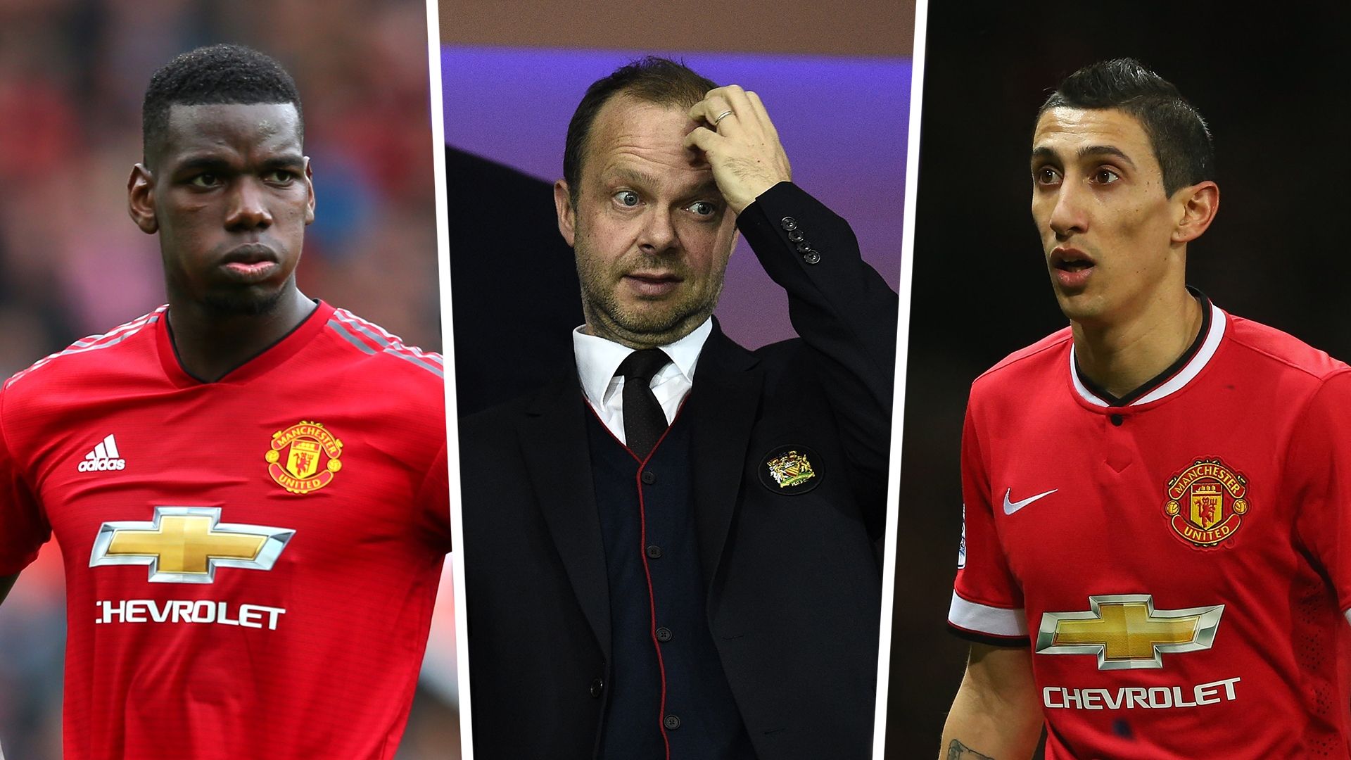 Pogba, Woodward, Di Maria split