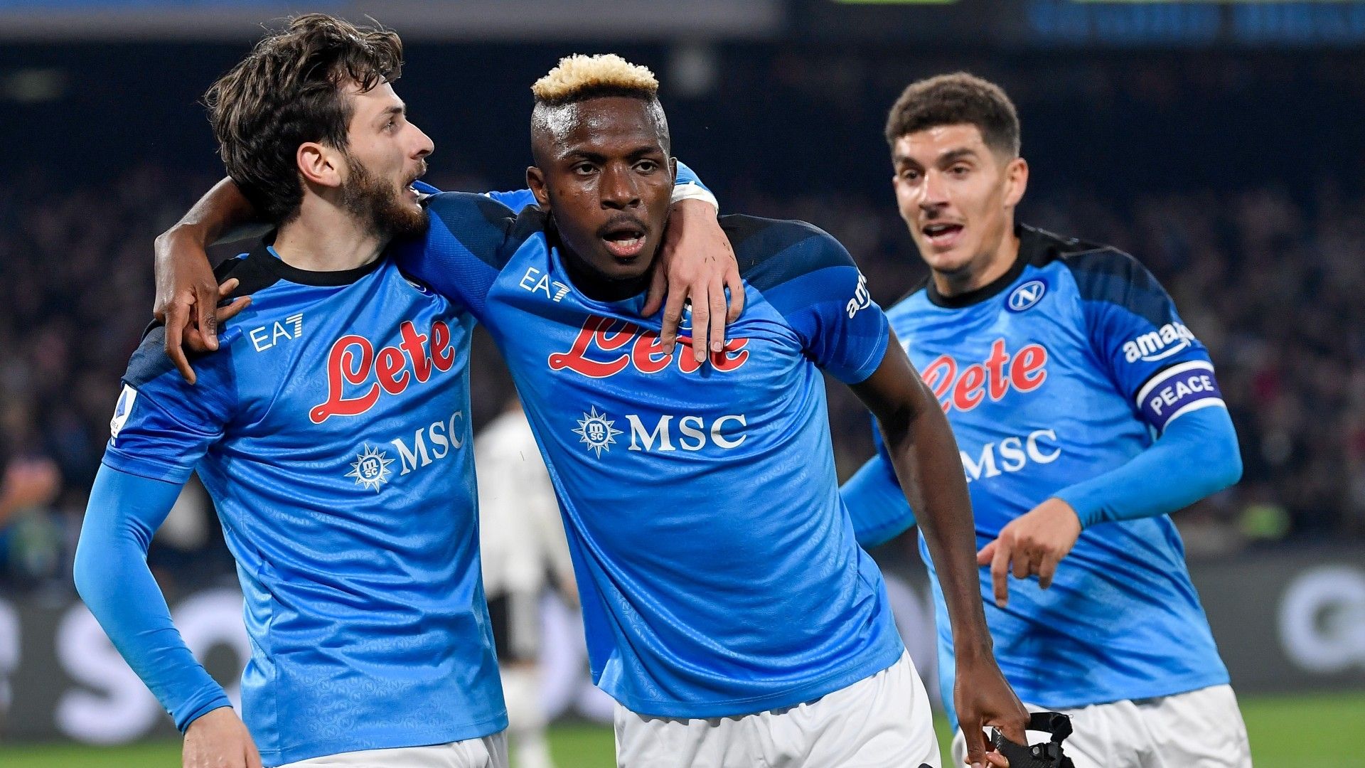 Victor Osimhen & Khvicha Kvaratskhelia home kit 2022-23