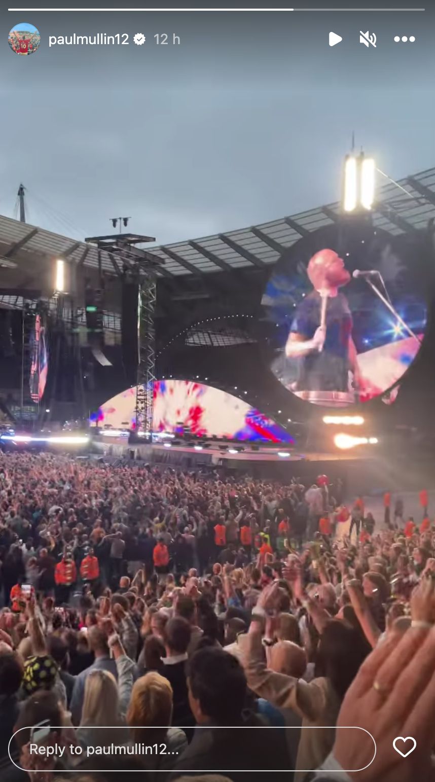 Paul Mullin Wrexham at Coldplay concert