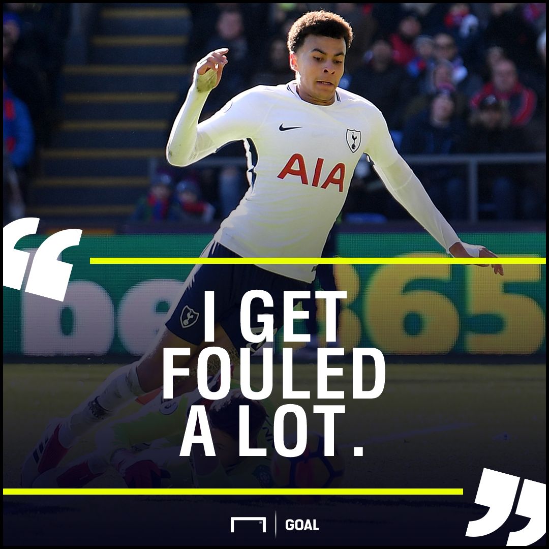 Dele Alli no diver fouled a lot