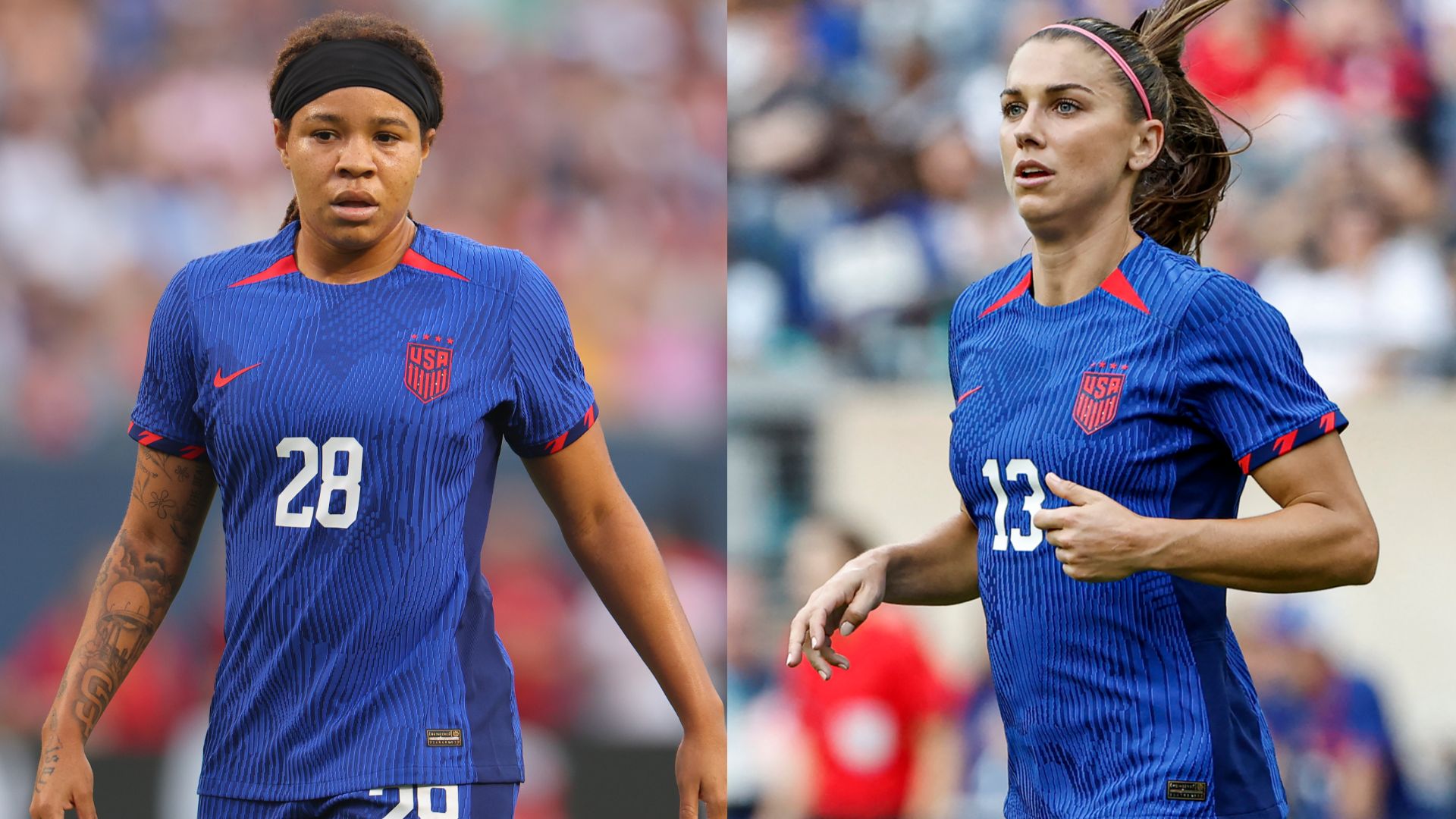 Mia Fishel Alex Morgan USWNT split