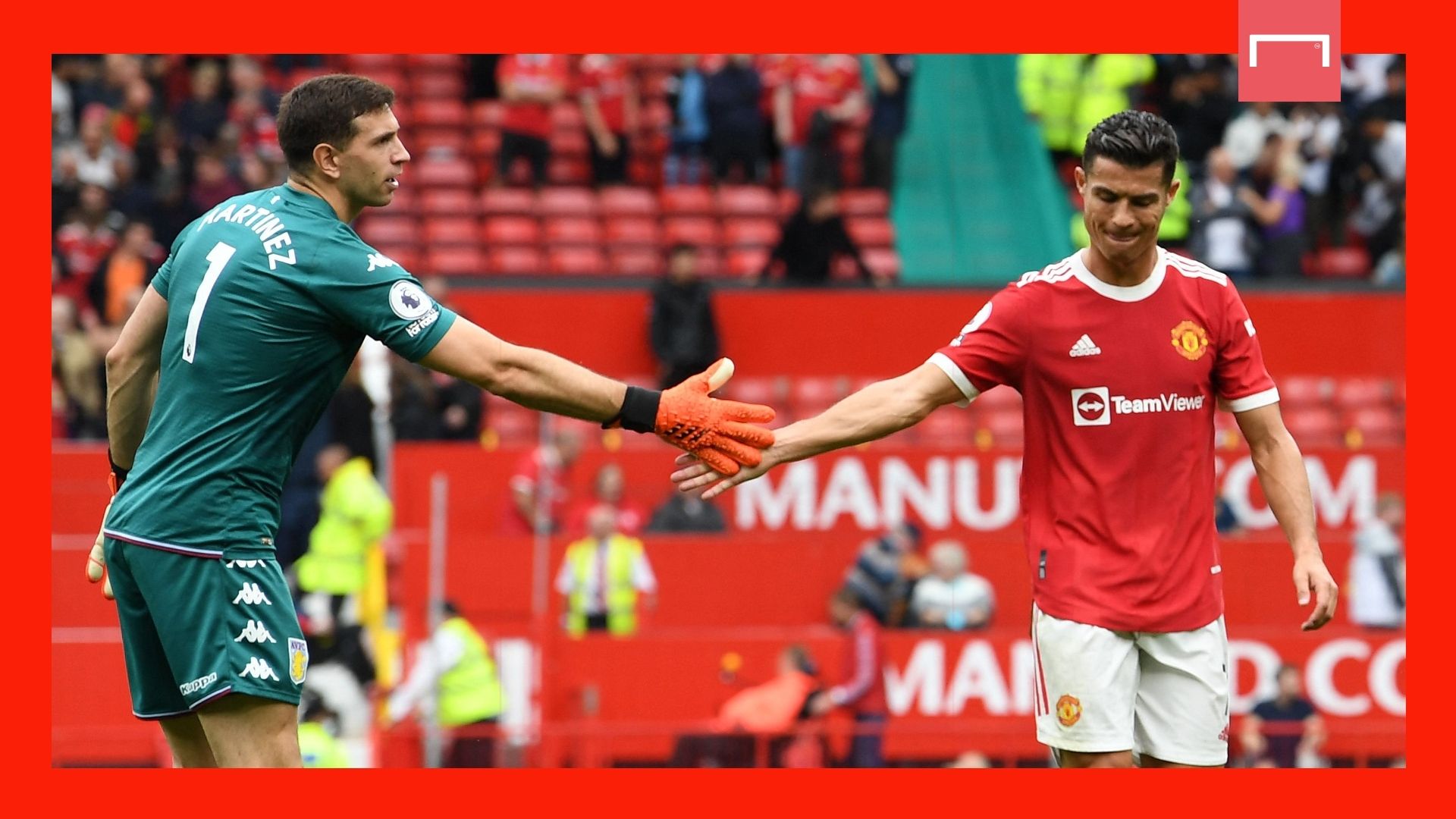 Emiliano Martinez Cristiano Ronaldo Aston Villa Manchester United GFX