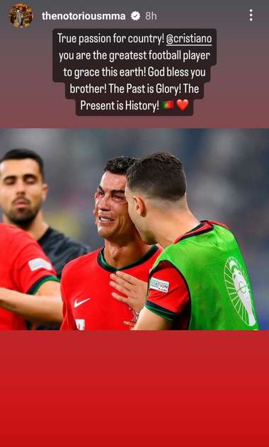 Conor McGregor Cristiano Ronaldo Instagram story