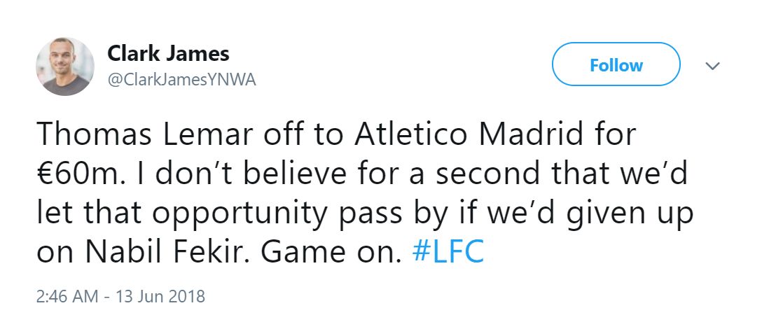 Reactions Lemar to Atletico Liverpool Fans