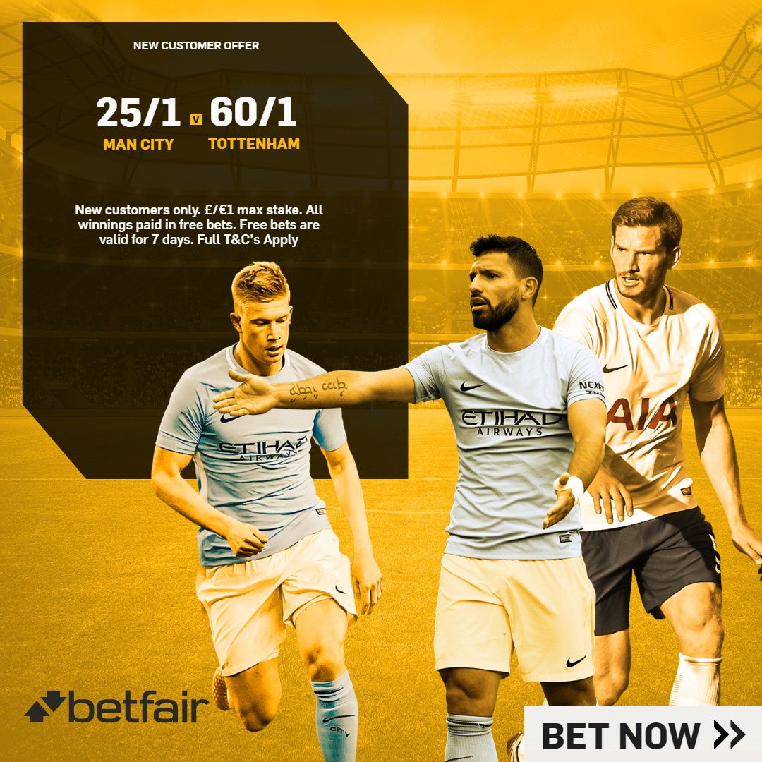 Man City Spurs Betfair graphic